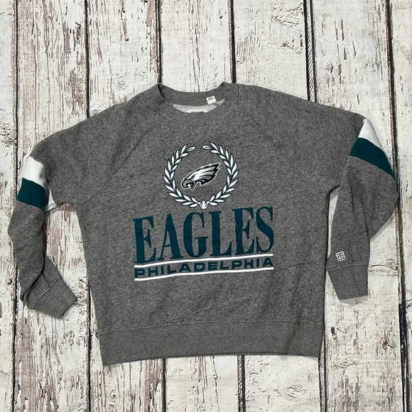 Women's Philadelphia Eagles NFL Football Sports Crewneck Sweatshirt - Picture 1 of 4